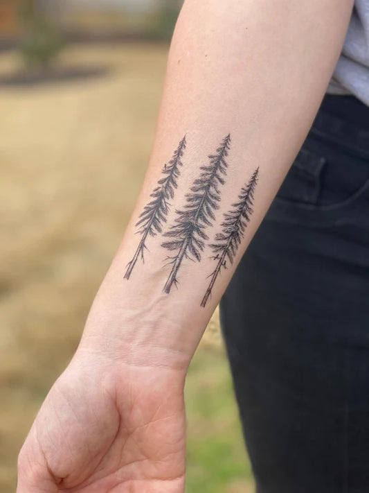 Pine Trees Temporary by NatureTats