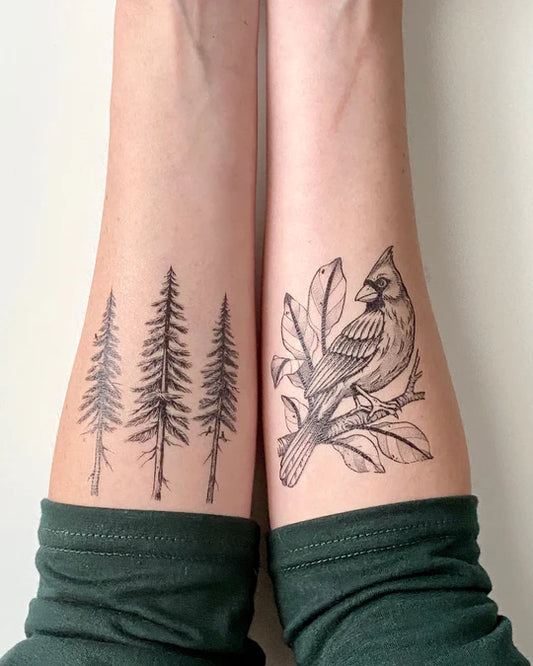 Pine Trees Temporary by NatureTats