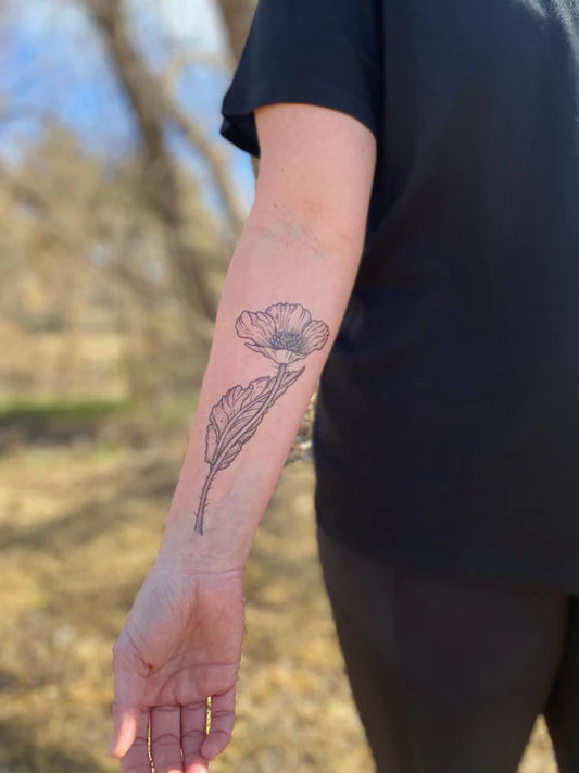 Tall California Poppy Wildflower by NatureTats