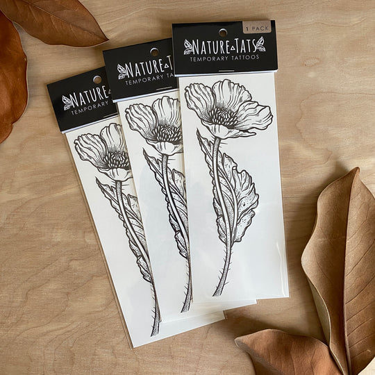 Tall California Poppy Wildflower by NatureTats