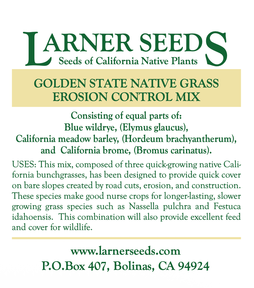 Golden State Native Grass Erosion Control Mix – Larner Seeds