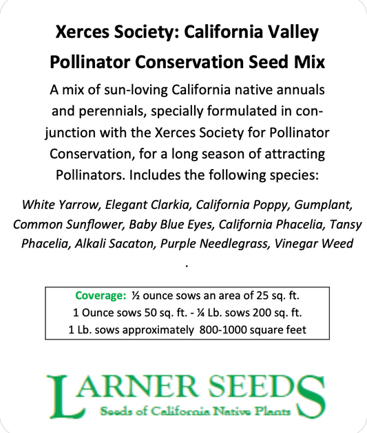 Xerces CALIFORNIA VALLEY Pollinator Conservation Mix