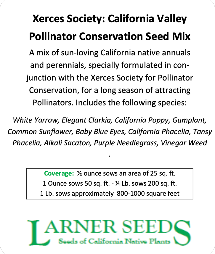 Xerces CALIFORNIA VALLEY Pollinator Conservation Mix