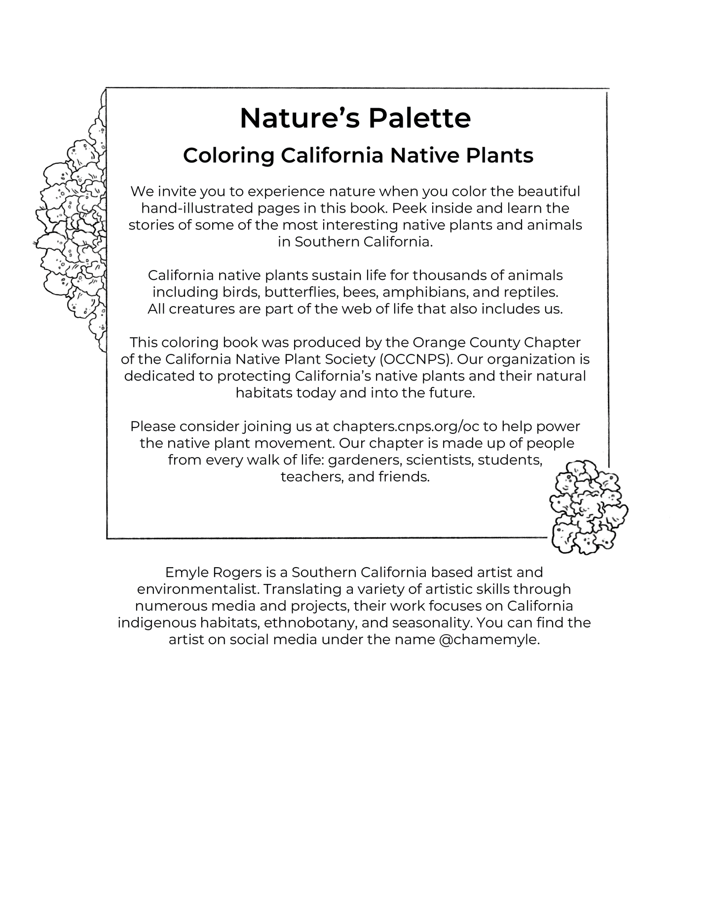 California Native Plants Coloring Book